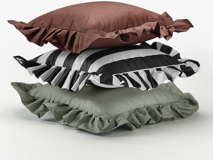 Almofada com babado Garden Glory Outdoor 45x45 cm, Black-white Garden Glory