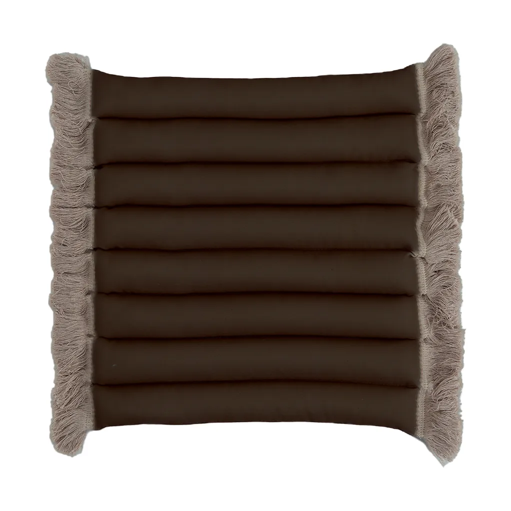 Almofada de assento Garden Glory com franjas, Bege, franja bege, 38x40 cm Garden Glory