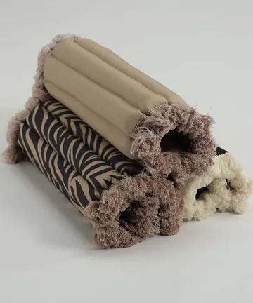 Almofada de assento Garden Glory com franjas - Preto, offwhite franja, 38x40 cm - Garden Glory