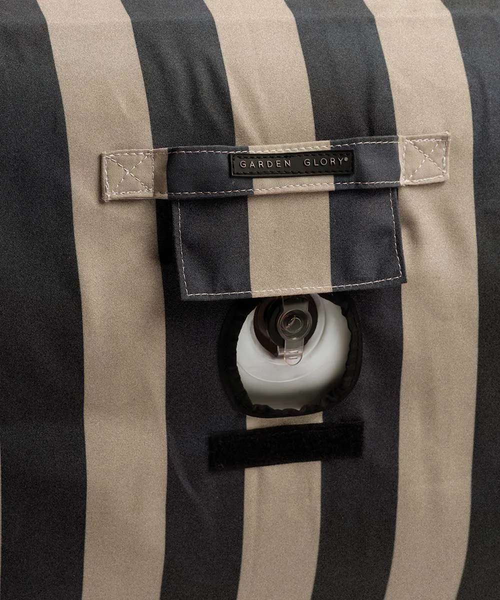 Garden Glory espreguiçadeira flutuante, Preto-bege, 85x168,5 cm Garden Glory