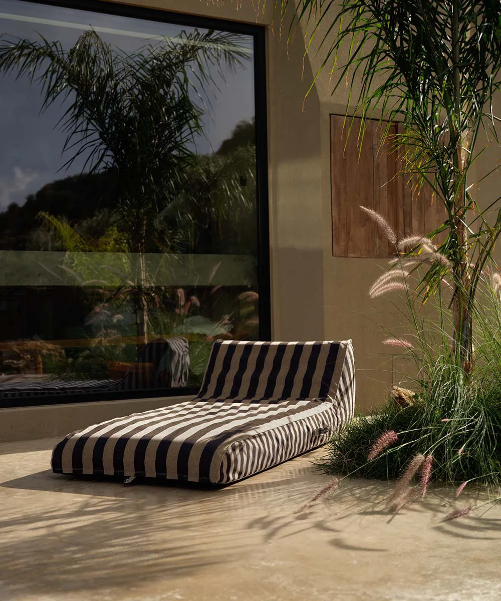 Garden Glory espreguiçadeira flutuante, Preto-bege, 85x168,5 cm Garden Glory