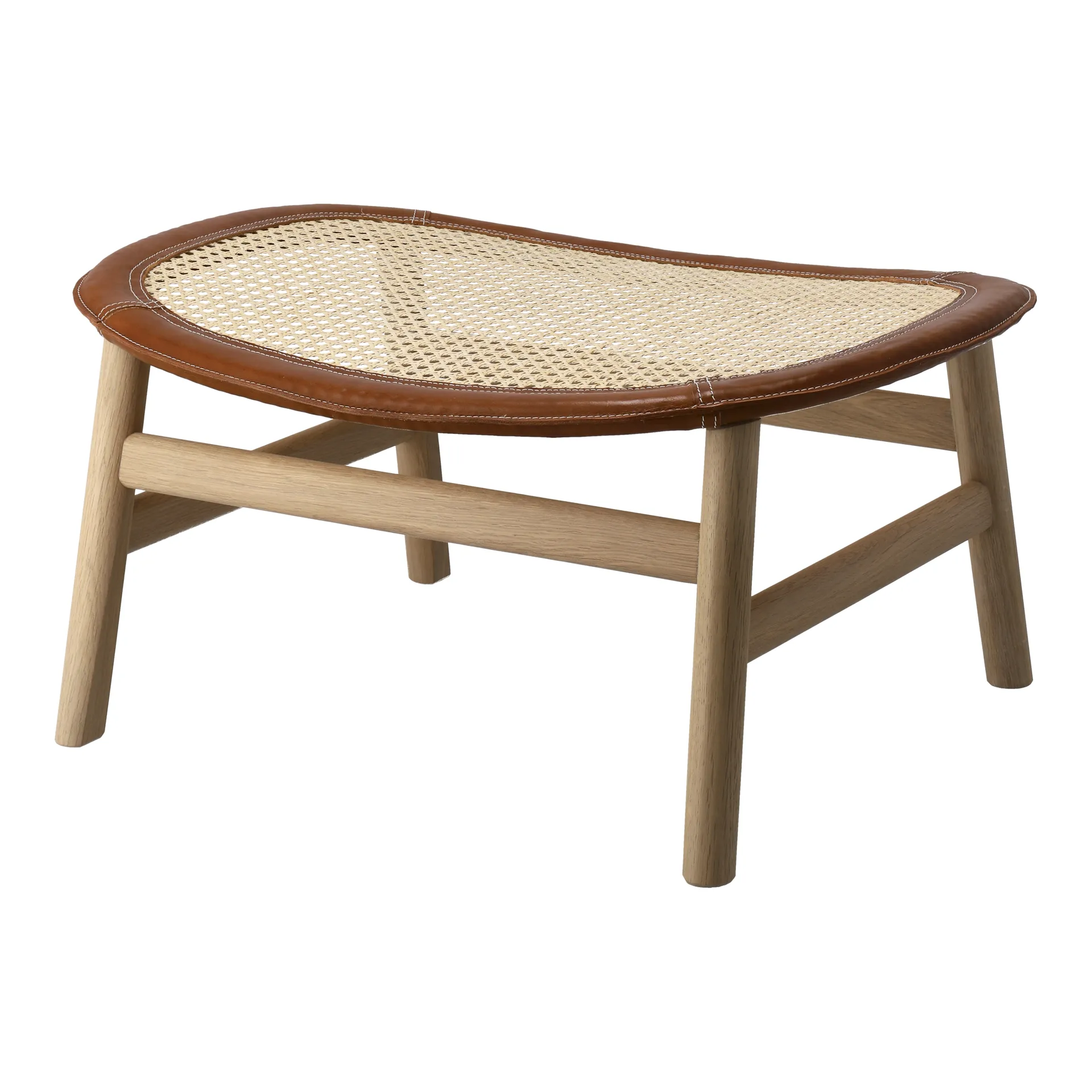 Banqueta Dandy, Carvalho-natural-tärnsjö couro cognac Gärsnäs