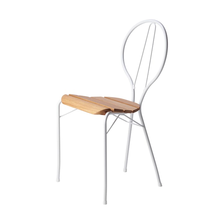 Cadeira Pia - Estrutura de aço branca laqueada - carvalho oleado - Gärsnäs