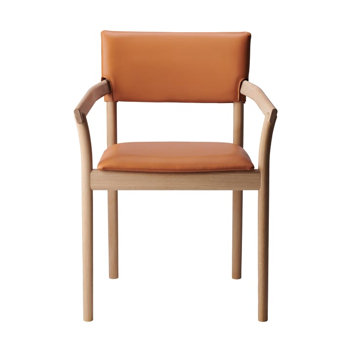 Cadeira Vyn com encosto estofado - Monocoat natural-Elmosoft 43283 - Gärsnäs