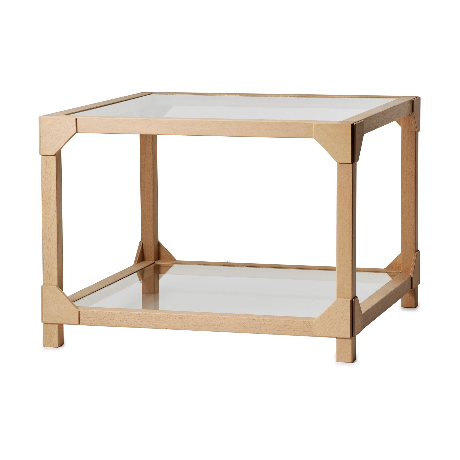 Mesa de Centro Bleck 55x55 cm vidro, Faia-natural Gärsnäs