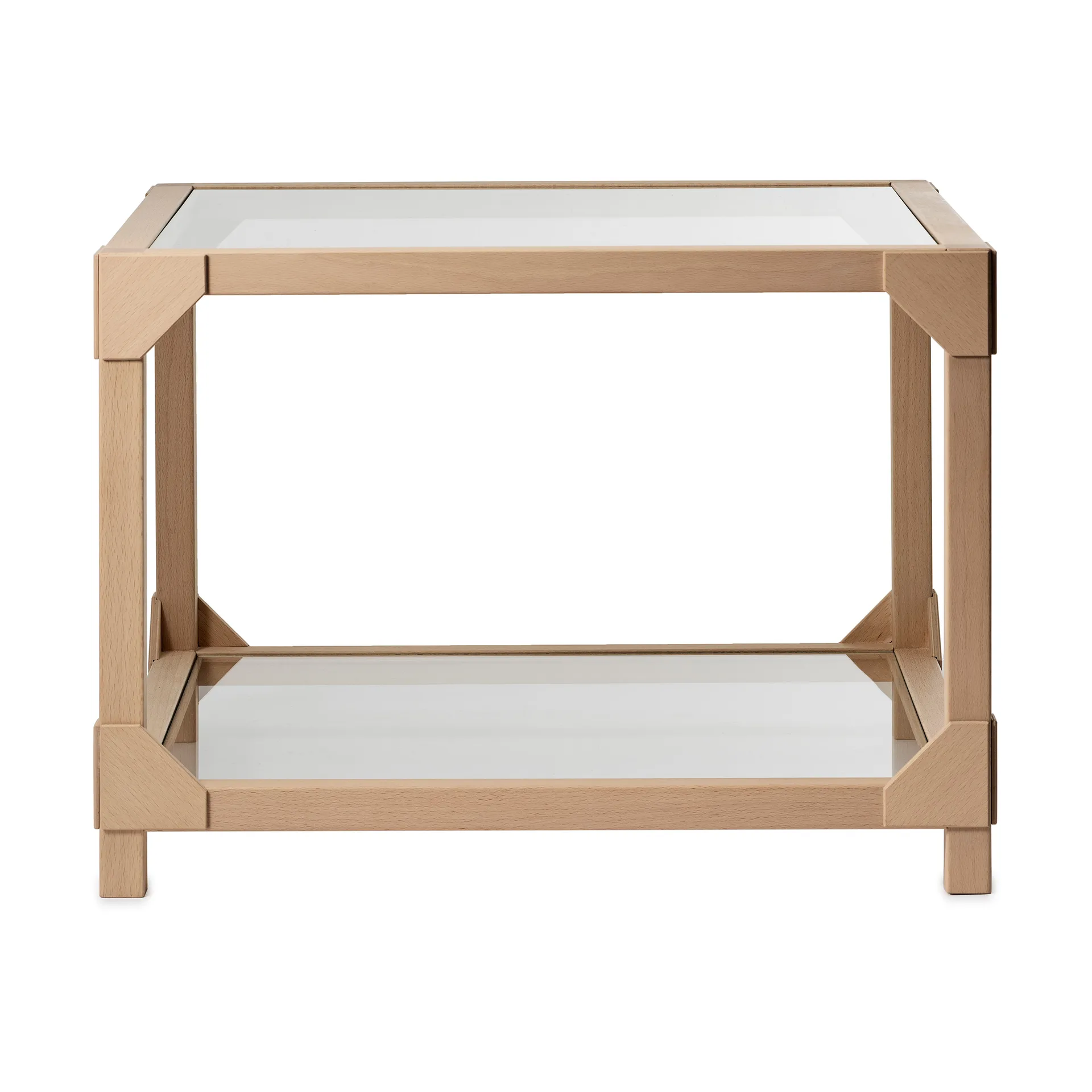 Mesa de Centro Bleck 55x55 cm vidro, Faia-natural Gärsnäs