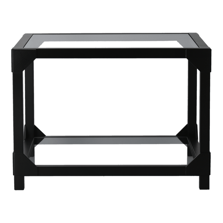 Mesa de Centro Bleck 55x55 cm vidro, Faia-preto manchado Gärsnäs