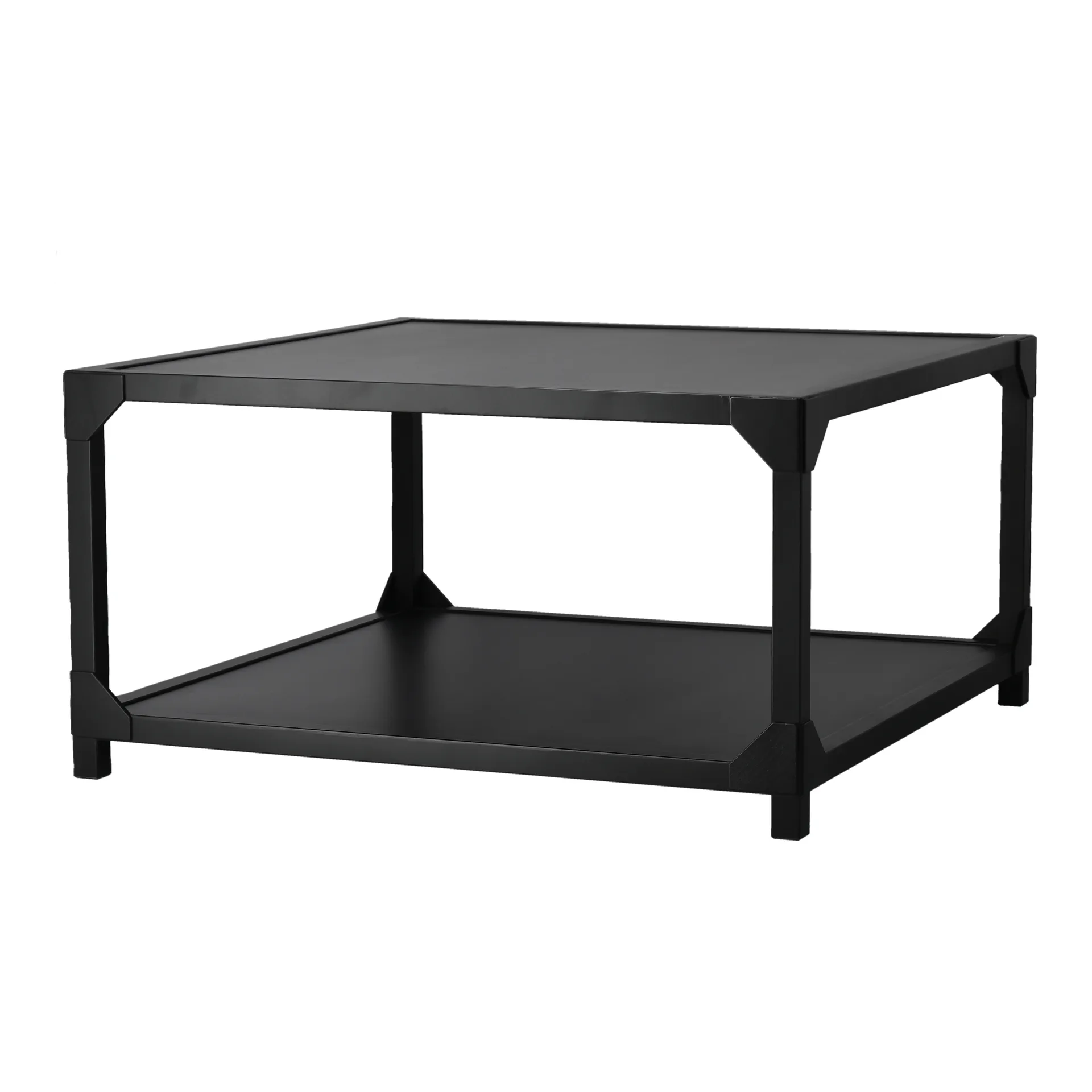 Mesa de Centro Bleck 75x75 cm folheado, Faia - verniz preto Gärsnäs