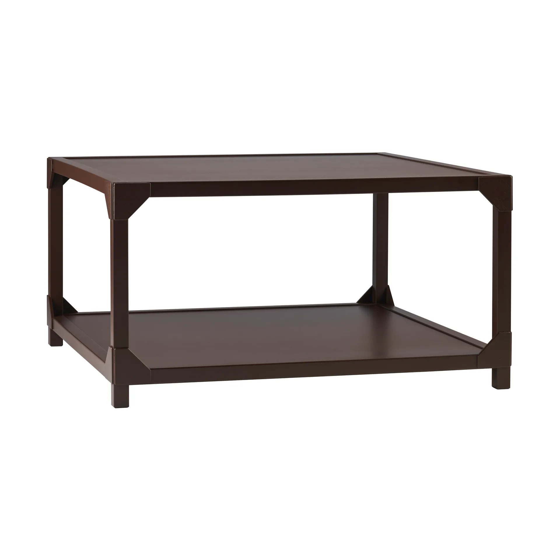 Mesa de Centro Bleck 75x75 cm folheado, Marcador de Faia - betume marrom escuro Gärsnäs