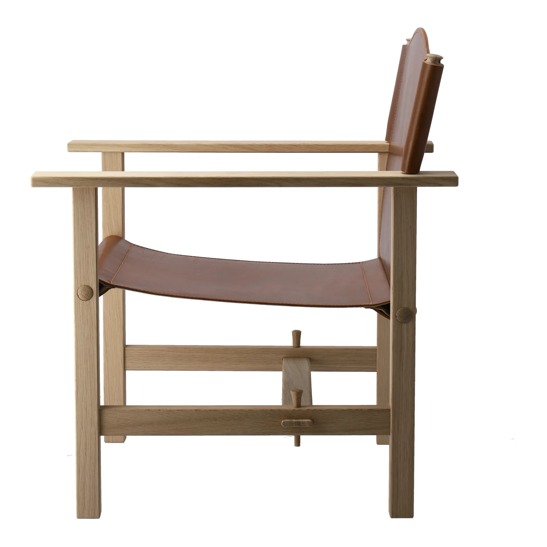 Poltrona Ferdinand, Carvalho-não-tratado-couro Tärnsjö cognac Gärsnäs