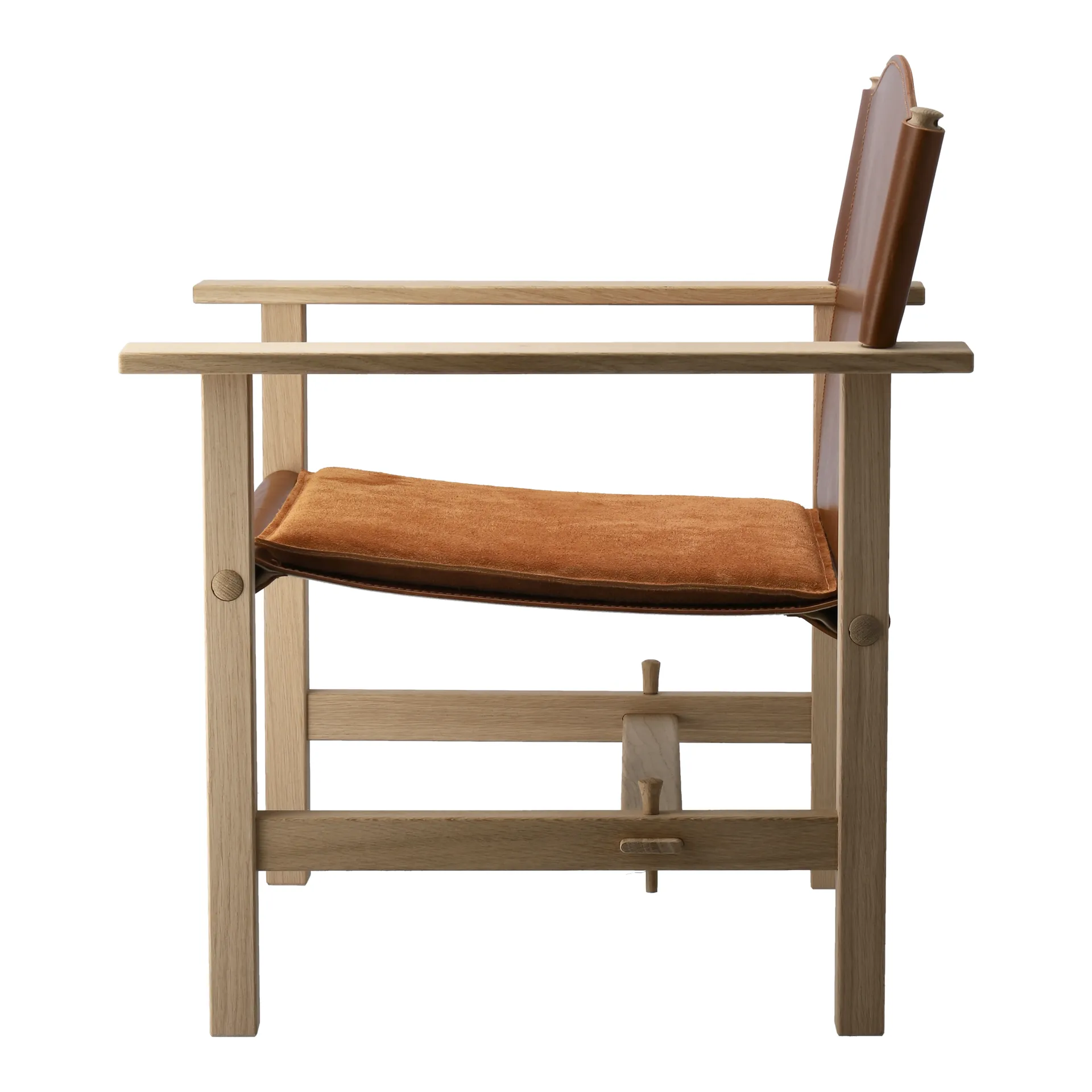 Poltrona Ferdinand, Carvalho-não-tratado-couro Tärnsjö cognac Gärsnäs