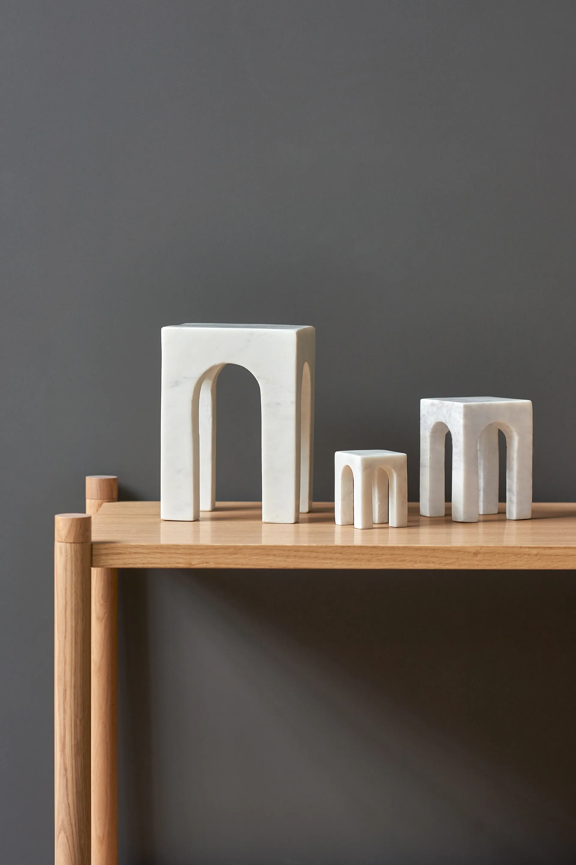 Apoio de livros Arkiv, 3 peças , Branco Gejst