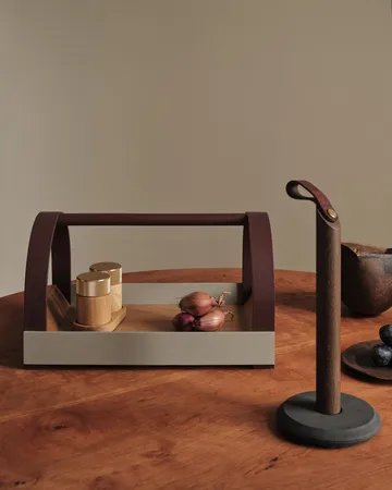 Kydo tabuleiro com pega 40,5x27x23,5 cm - Carvalho-bordô cinzento - Gejst