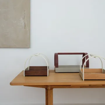 Kydo tabuleiro com pega 40,5x27x23,5 cm - Carvalho-branco bege - Gejst