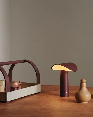 Lium candeeiro de mesa portátil 22,5 cm - Bordô - Gejst