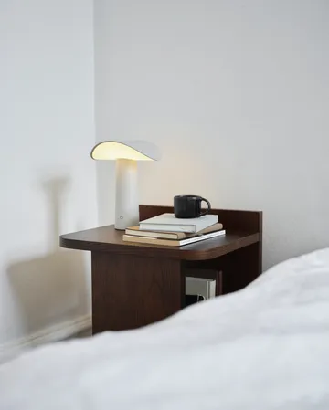 Lium candeeiro de mesa portátil 22,5 cm - Cinzento quente - Gejst