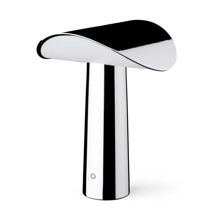 Lium candeeiro de mesa portátil 22,5 cm - Cromado - Gejst