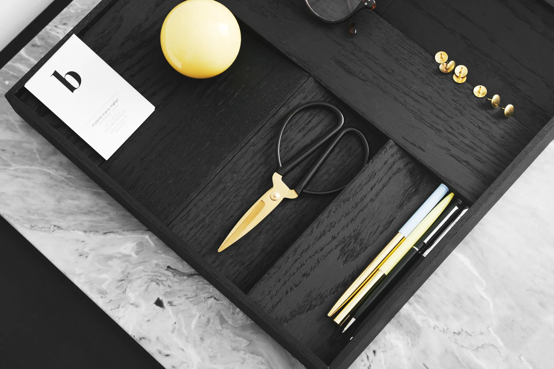 Organizador com 8 tabuleiros de arrumação Duune, Preto Gejst