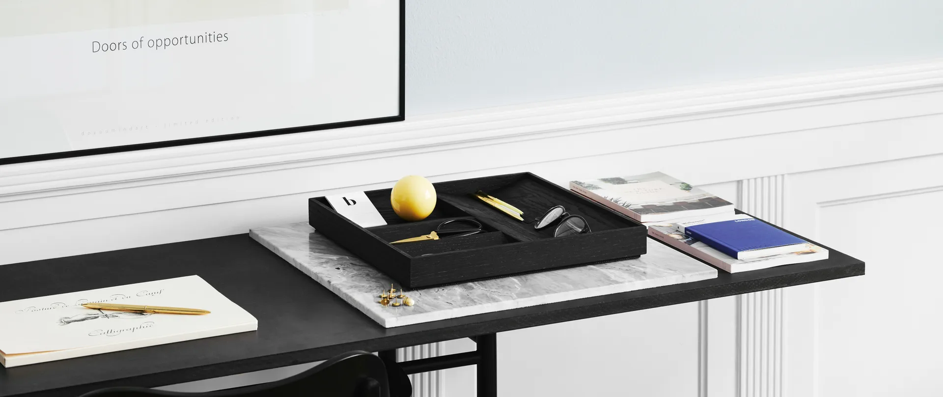 Organizador com 8 tabuleiros de arrumação Duune, Preto Gejst