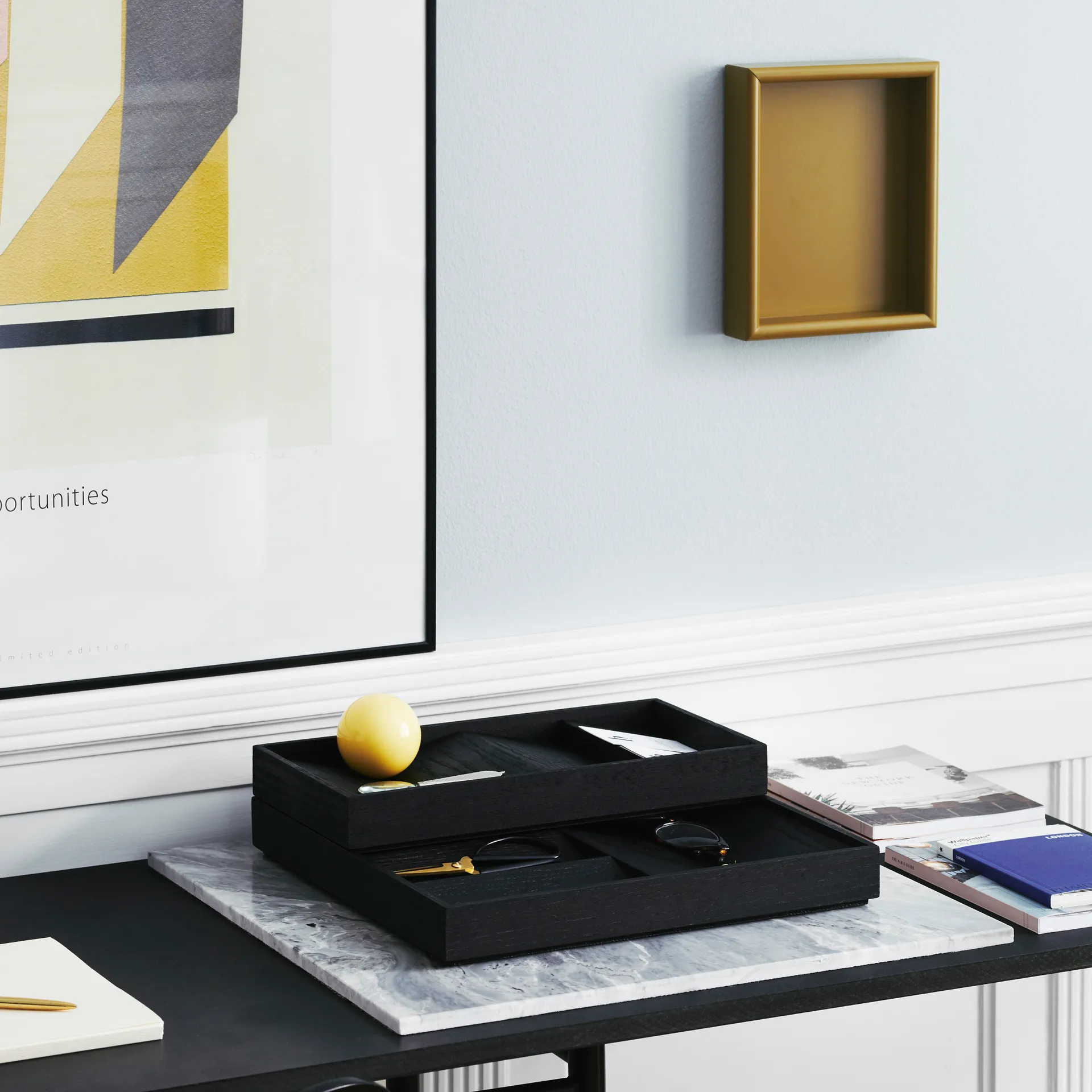 Organizador com 8 tabuleiros de arrumação Duune, Preto Gejst