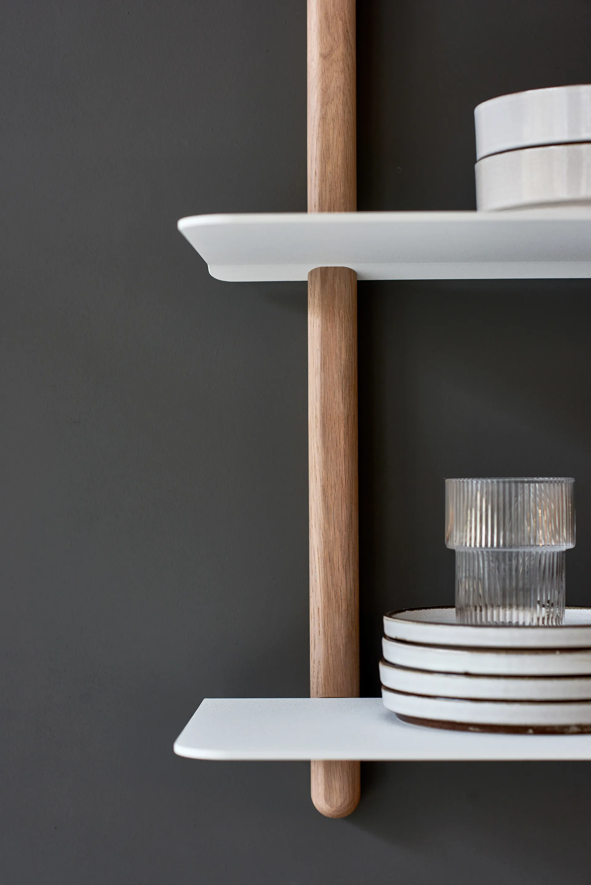 Prateleira grande Nivo A , Carvalho claro-branco  Gejst