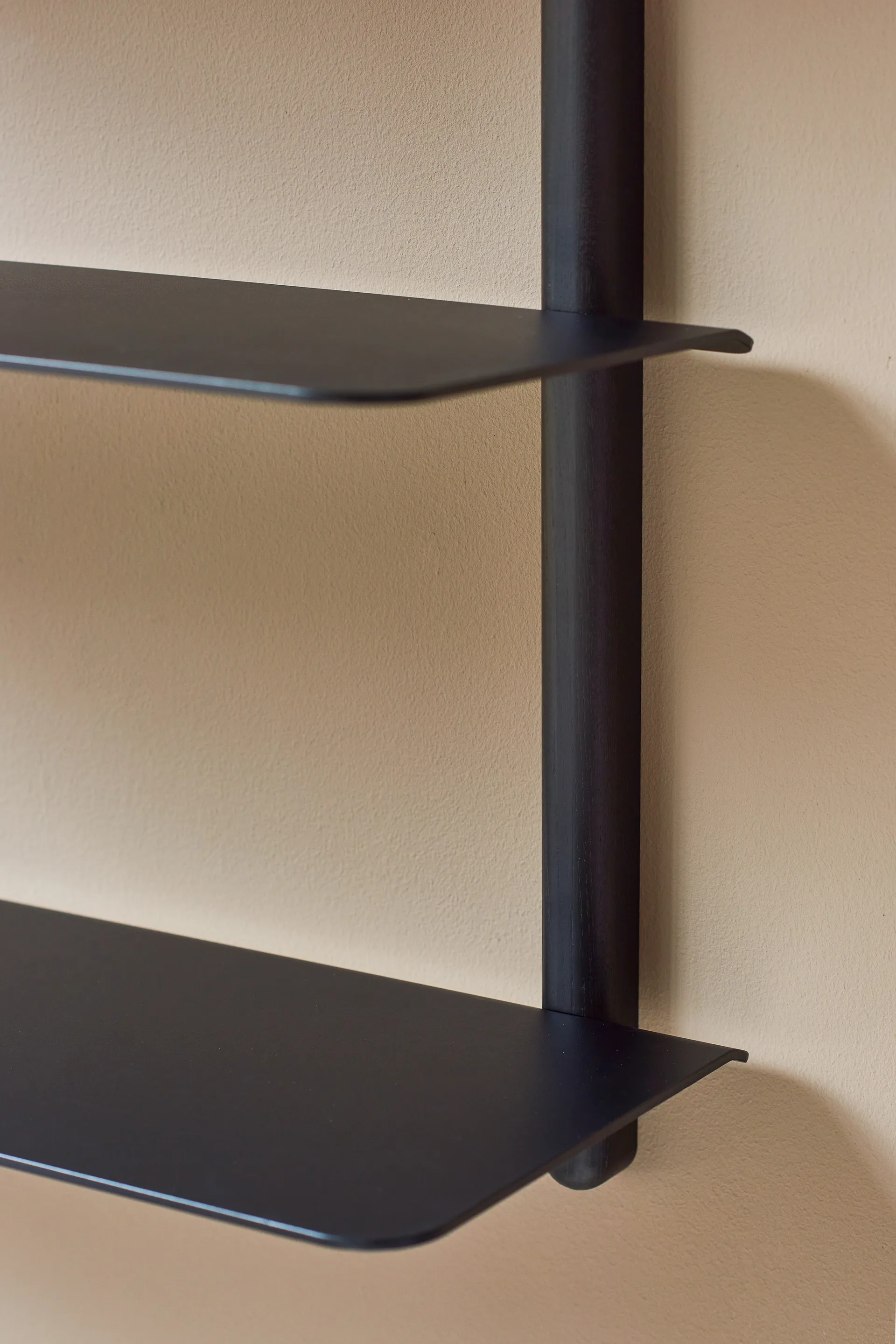 Prateleira grande Nivo A , Freixo manchada preta Gejst