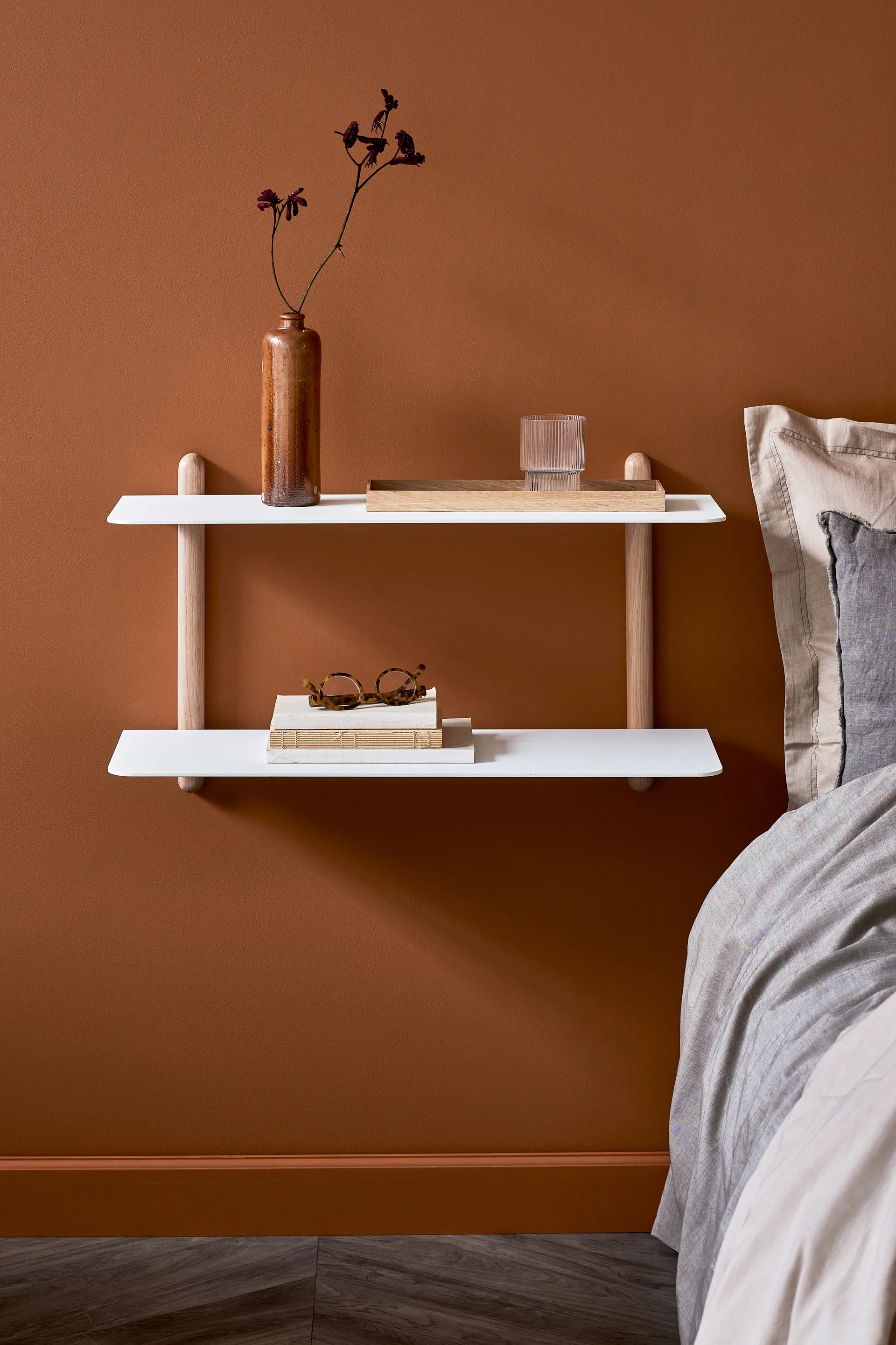 Prateleira grande Nivo F , Carvalho claro-branco  Gejst