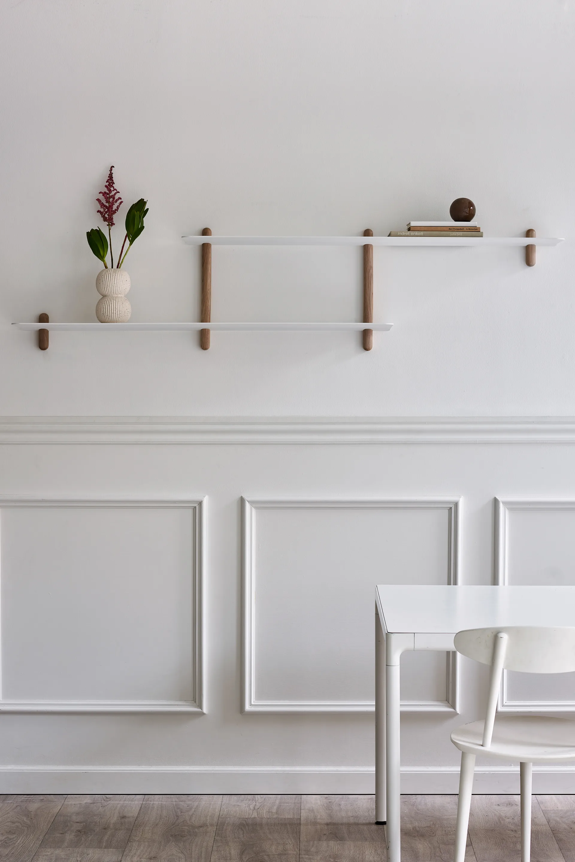 Prateleira grande Nivo H , Carvalho claro-branco  Gejst