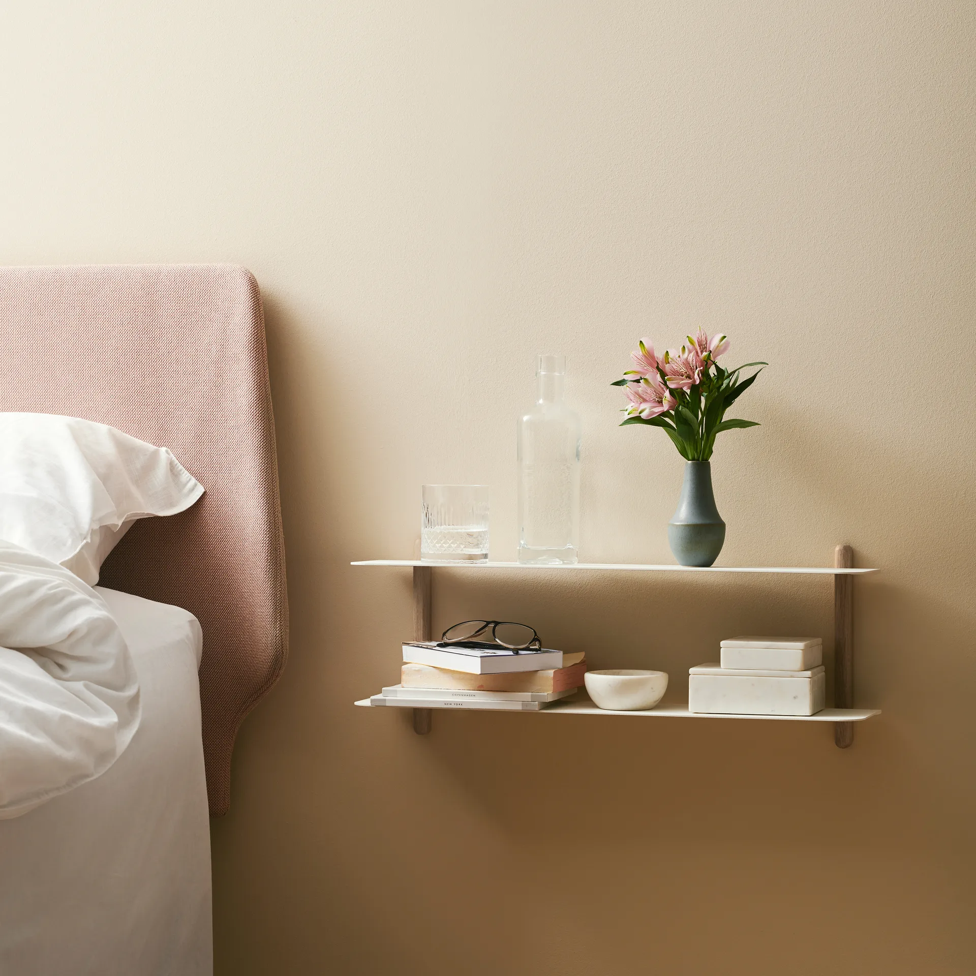 Prateleira Nivo F, Carvalho claro-branco Gejst