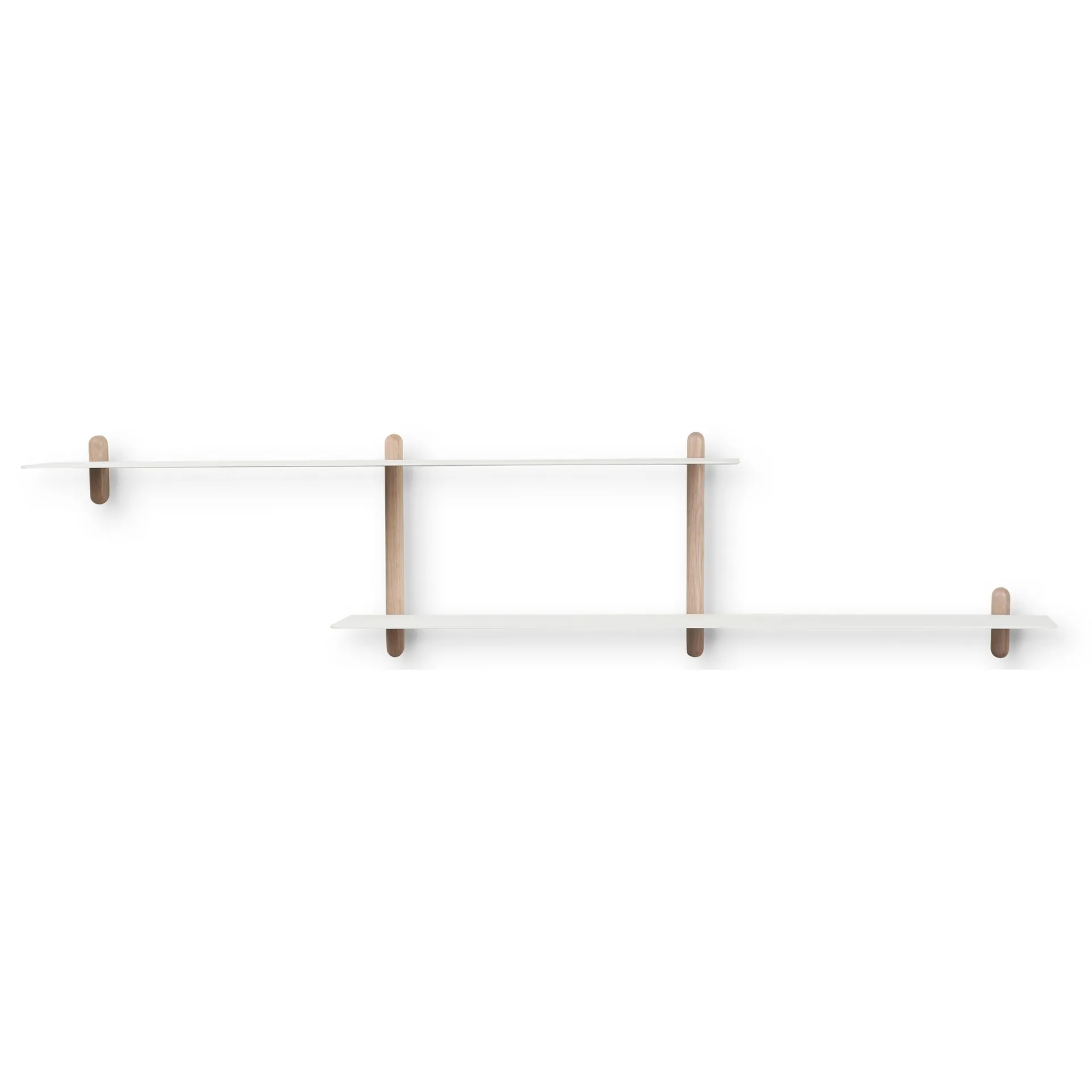 Prateleira Nivo H, Carvalho claro-branco Gejst