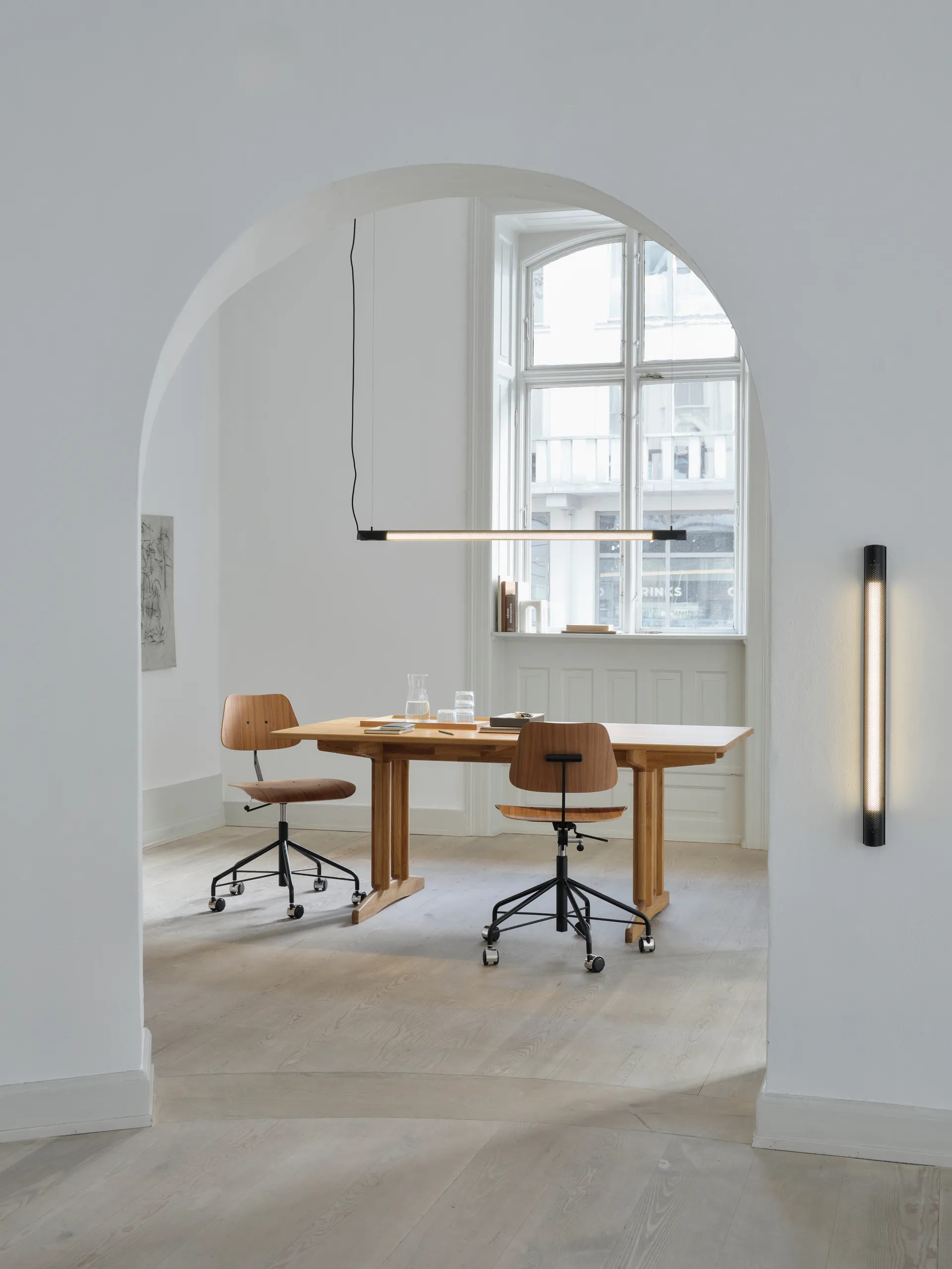 Radent candeeiro de parede curto 70 cm instalação rápida, Preto Gejst