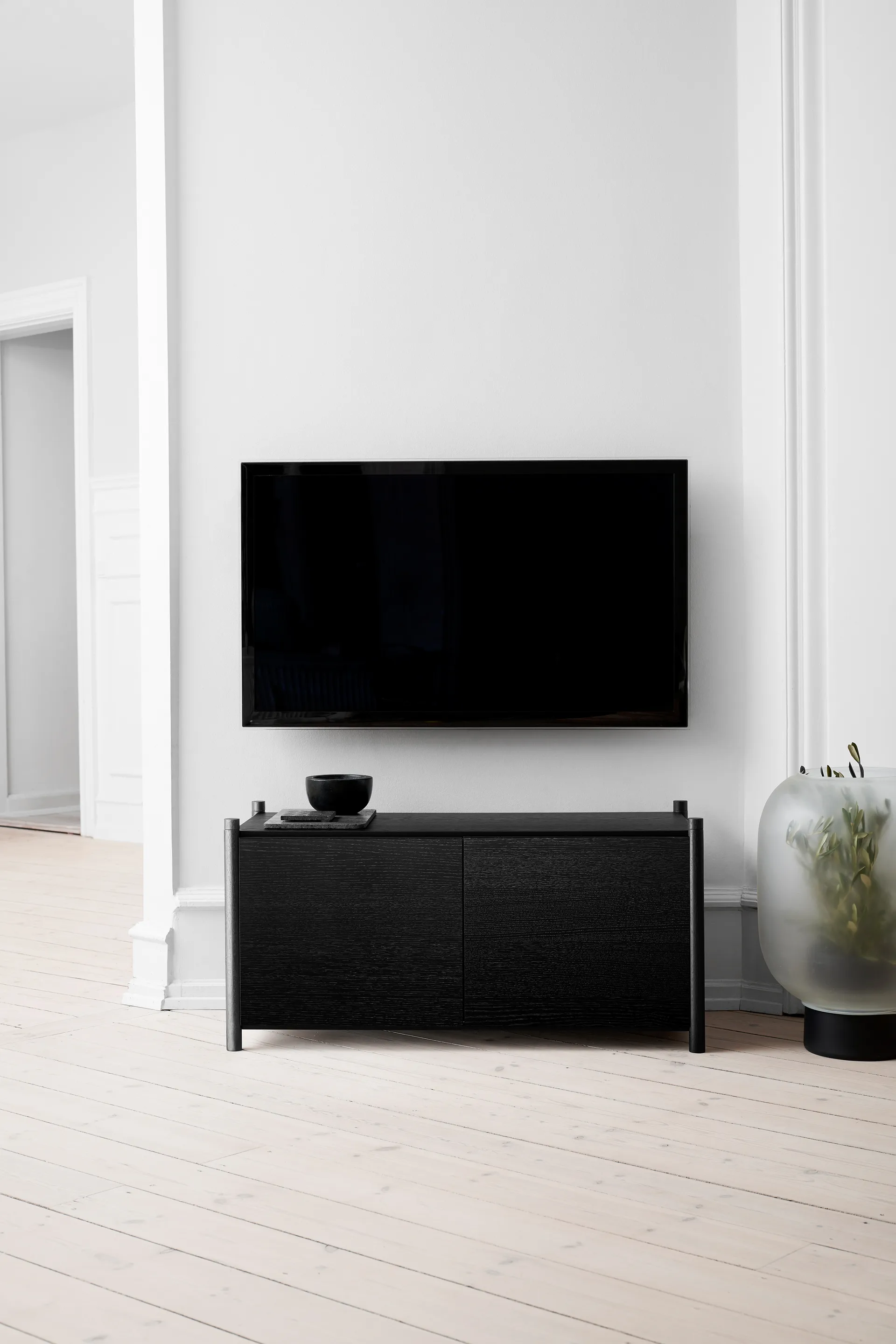 Sceene estante G, Preto manchado carvalho-preto Gejst