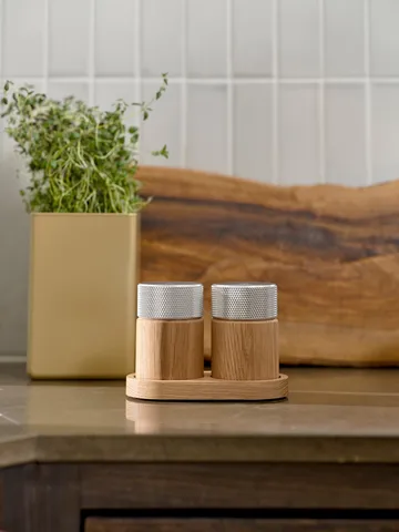 Sina moinho de sal e pimenta 6 cm - Carvalho-aço - Gejst