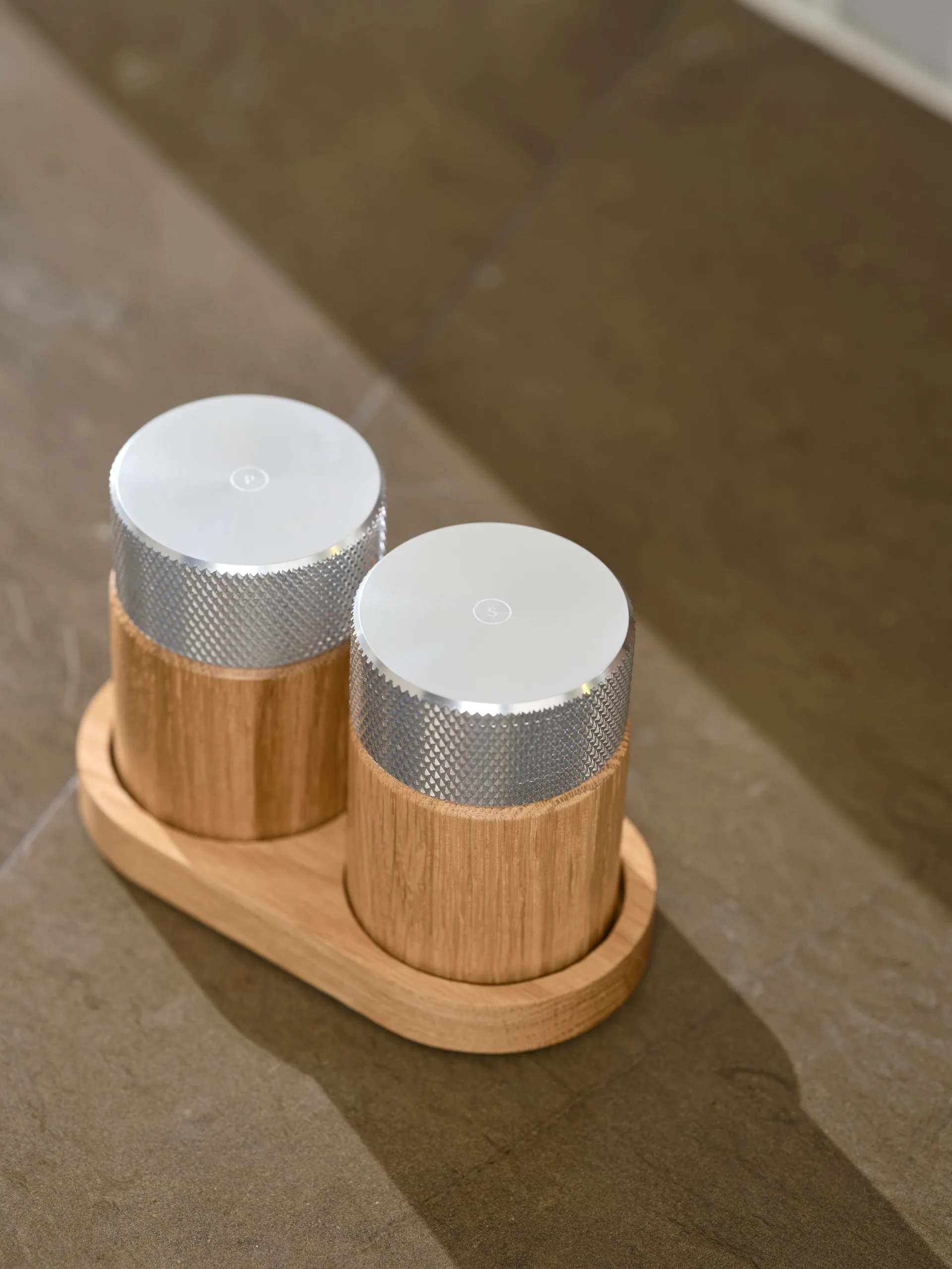 Sina moinho de sal e pimenta 6 cm, Carvalho-aço Gejst