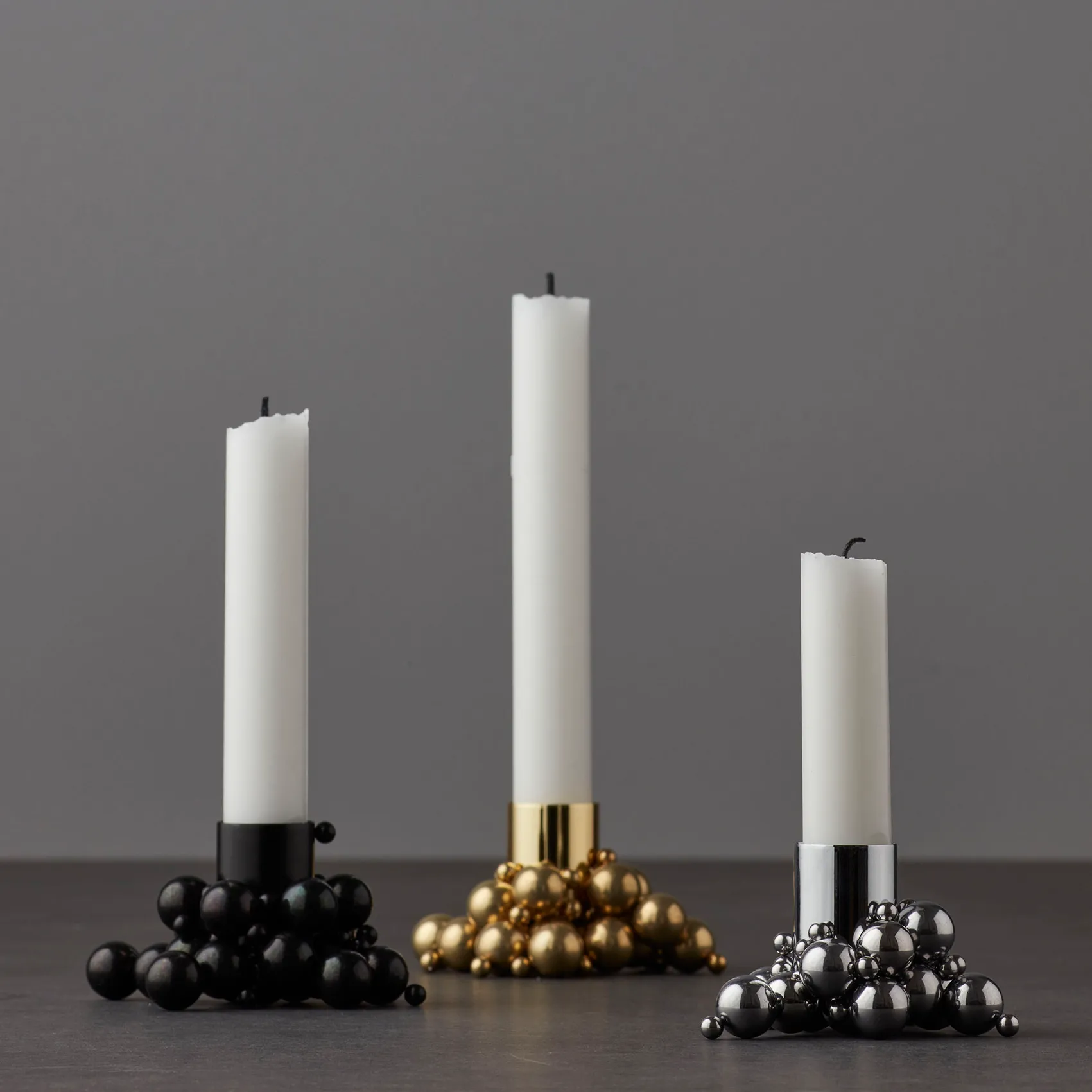 Suporte de velas Molekyl 1, Cromado Gejst