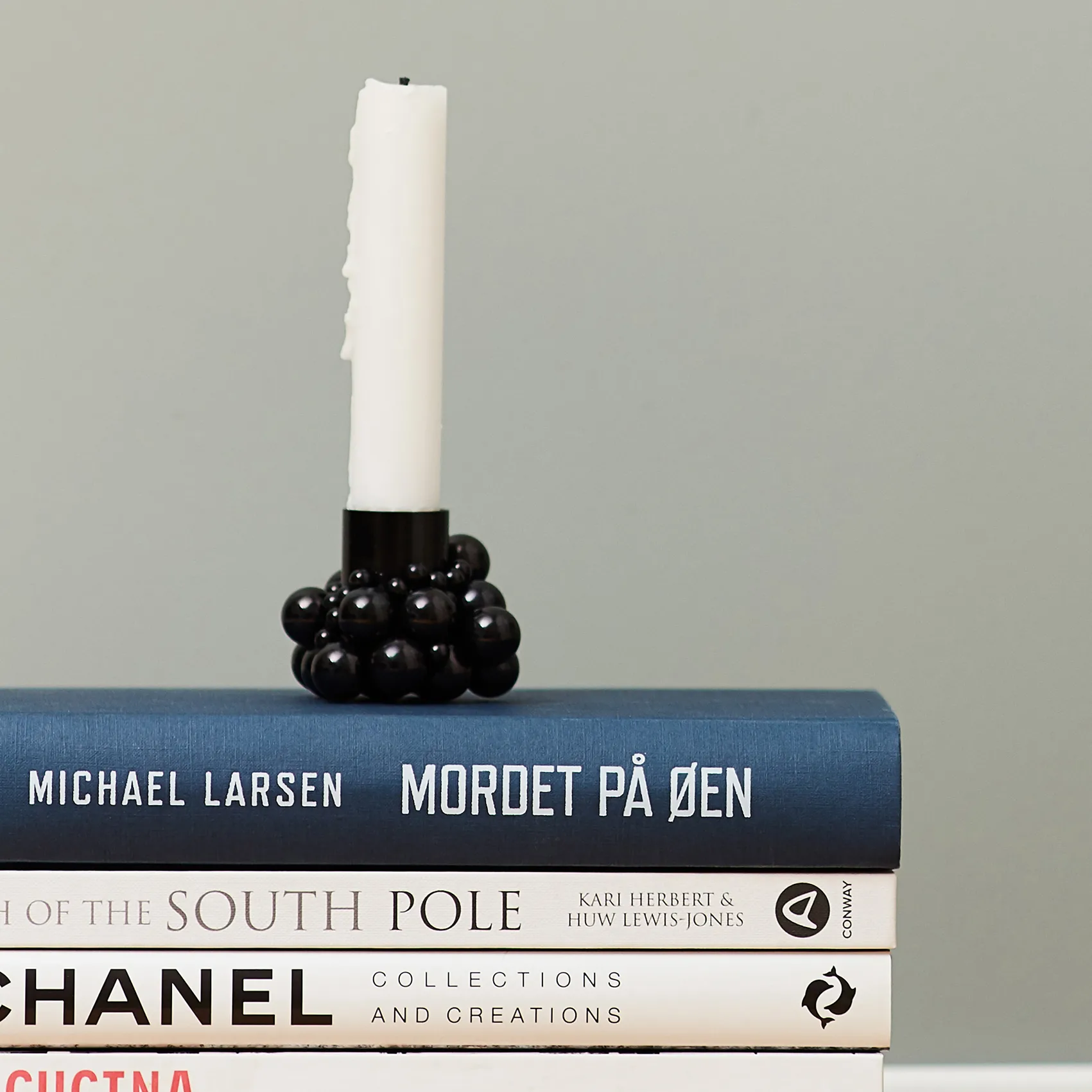 Suporte de velas Molekyl 1, preto Gejst