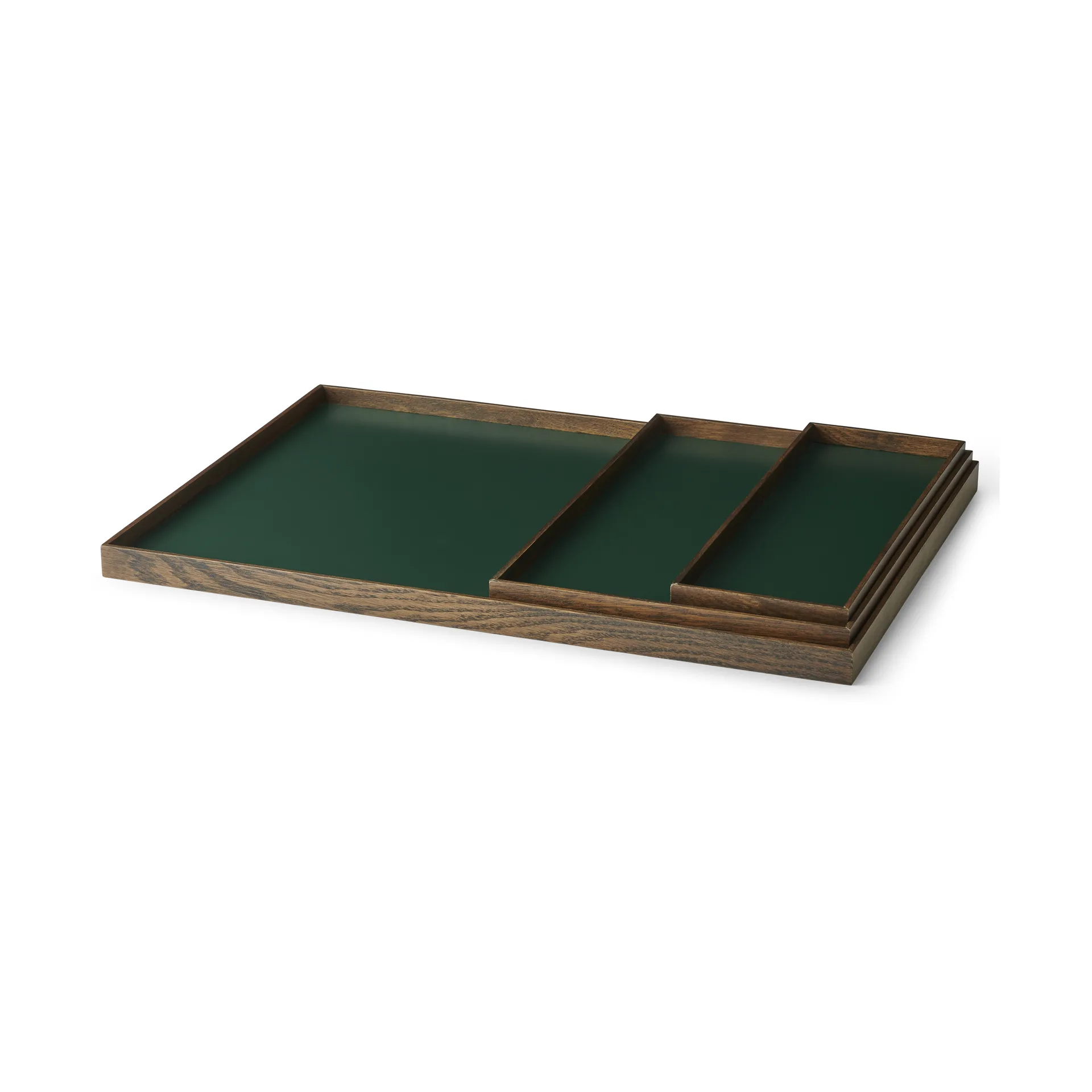 Tabuleiro Frame grande 35,5x50,6 cm, Carvalho fumado-Verde  Gejst
