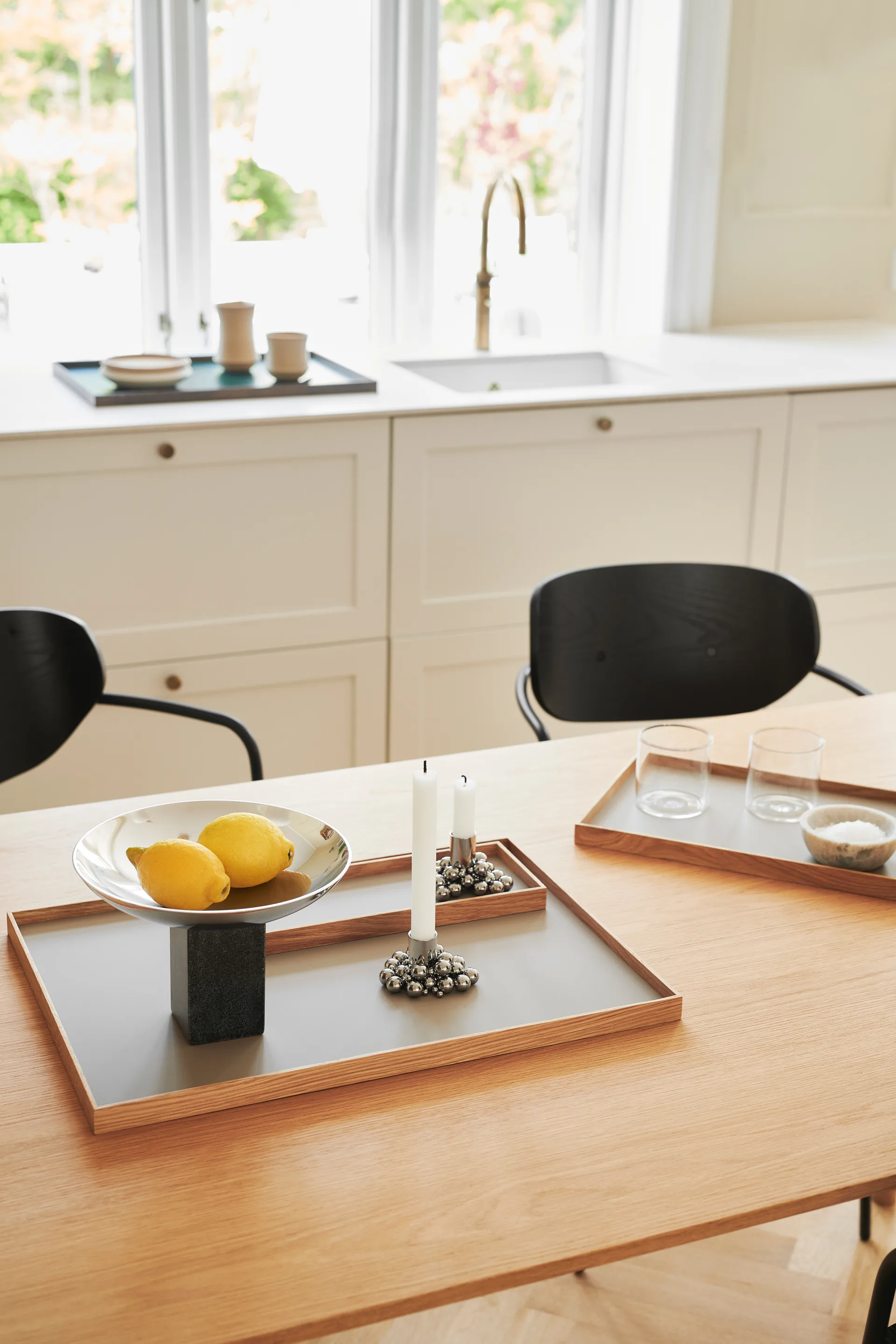 Tabuleiro Frame pequeno 11x32,4 cm, Carvalho-bege  Gejst