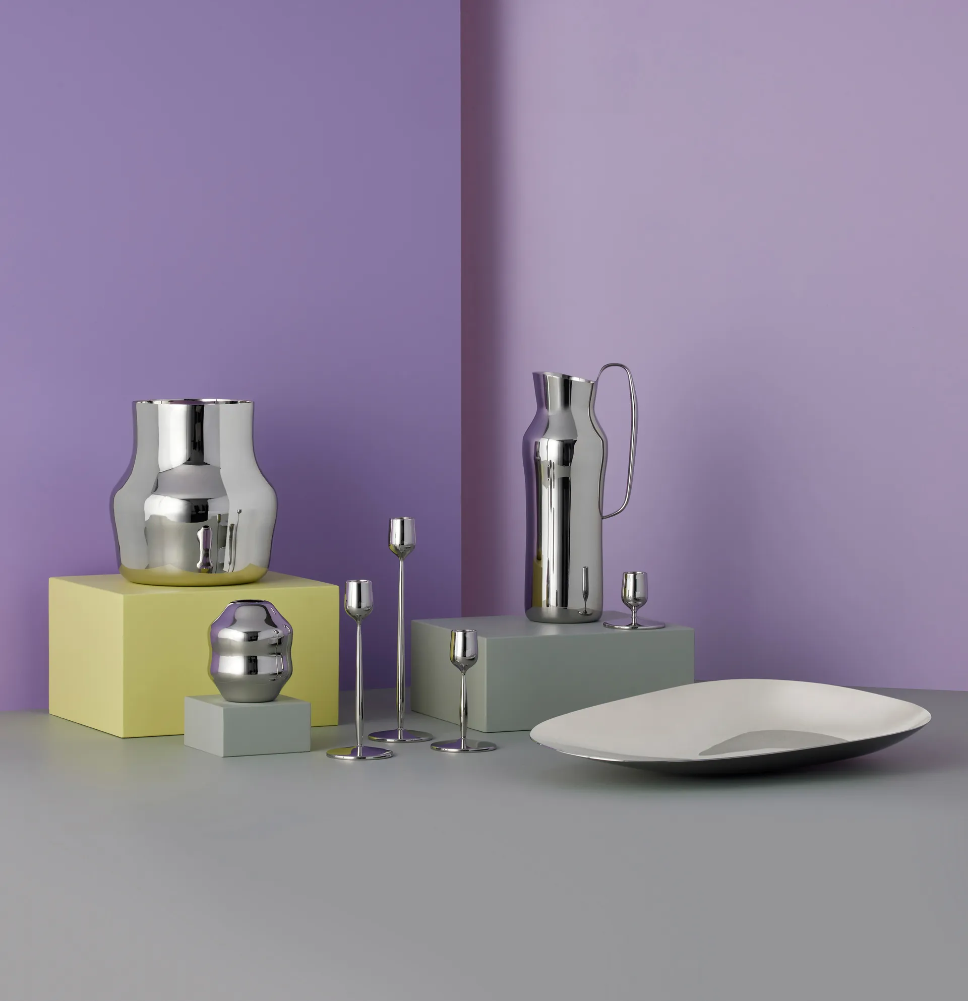 Dorotea garrafa 30 cm, Aço polido Gense