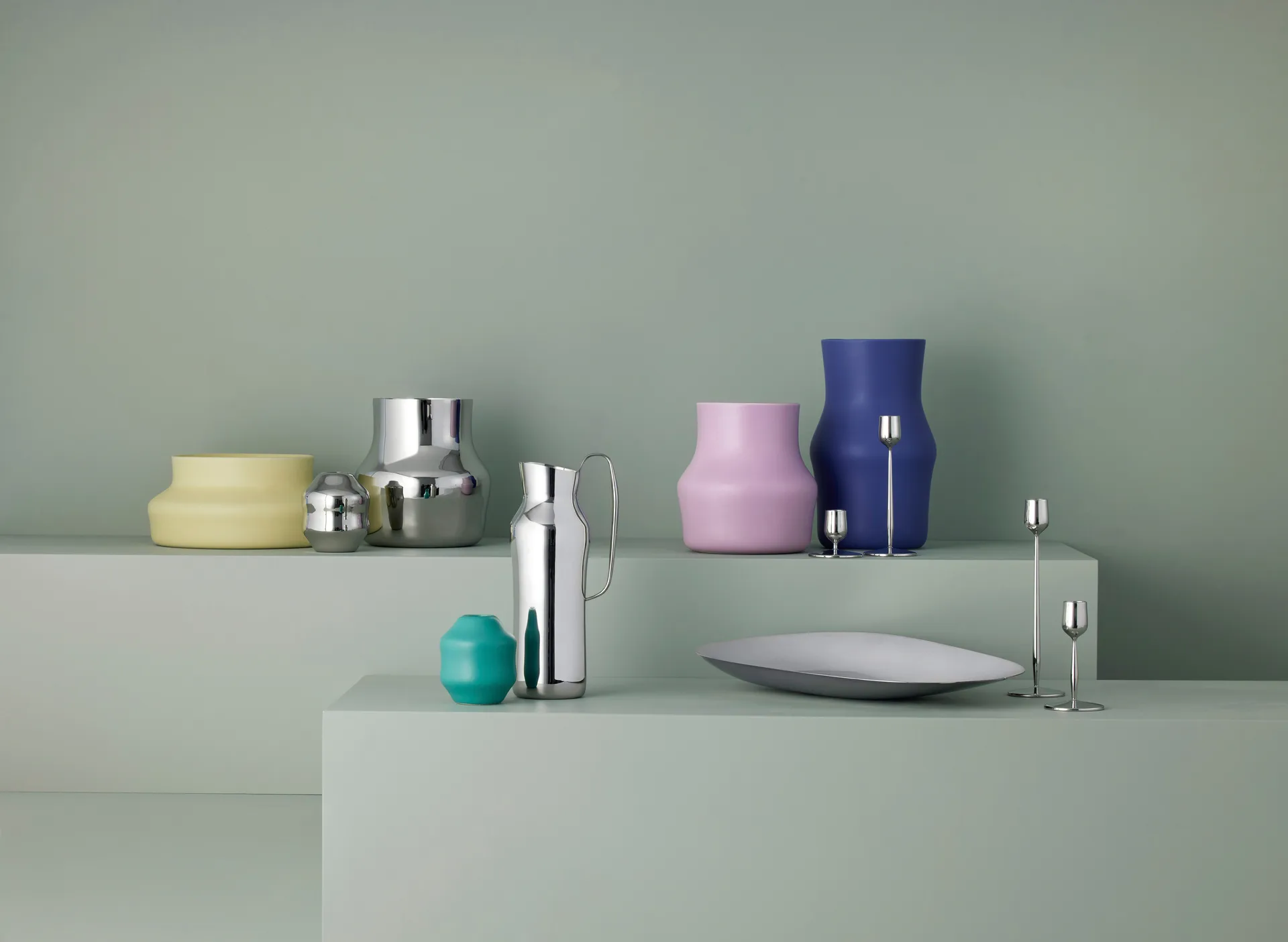 Dorotea vaso 18x19,5 cm, Aço polido Gense