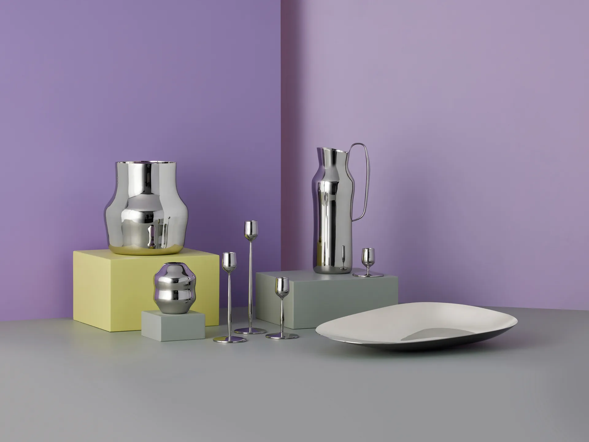 Dorotea vaso 9x10 cm, Aço polido Gense