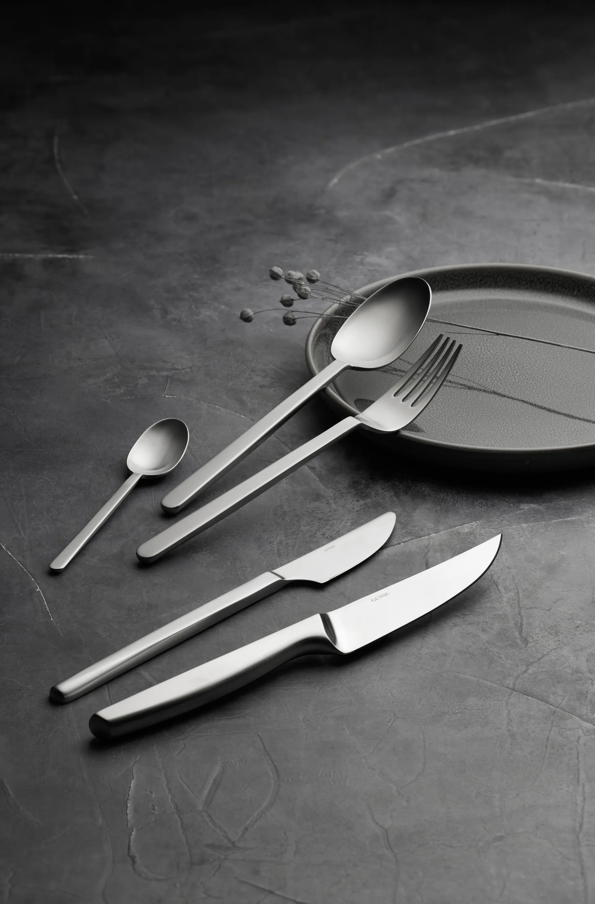 Faca de churrasco Norm 4-un, Aço inoxidável polido mate Gense