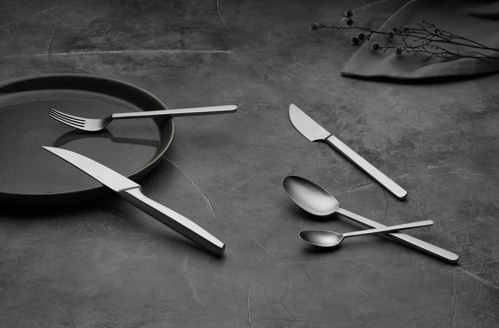 Garfo de jantar Norm, Aço inoxidável polido mate Gense