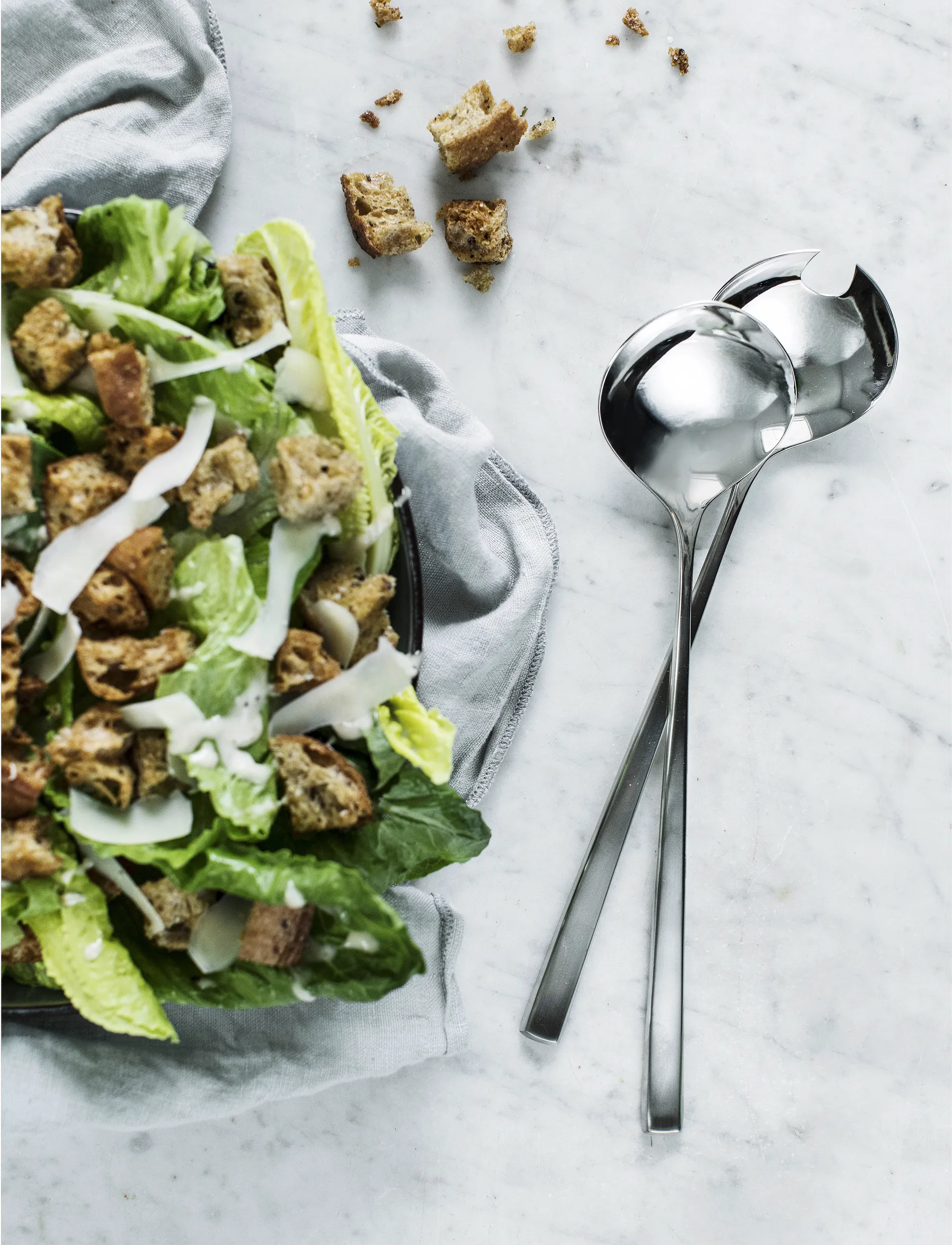 Talheres de salada Fuga, Aço inoxidável Gense