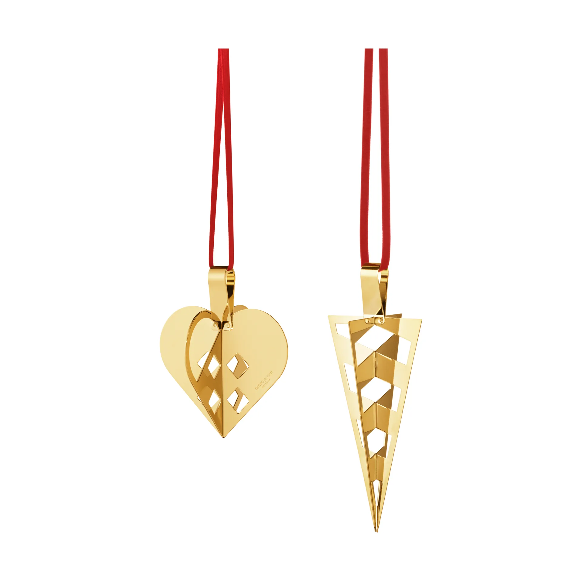 2025 års conjunto de presente 2 peças, Latão folheado a ouro Georg Jensen