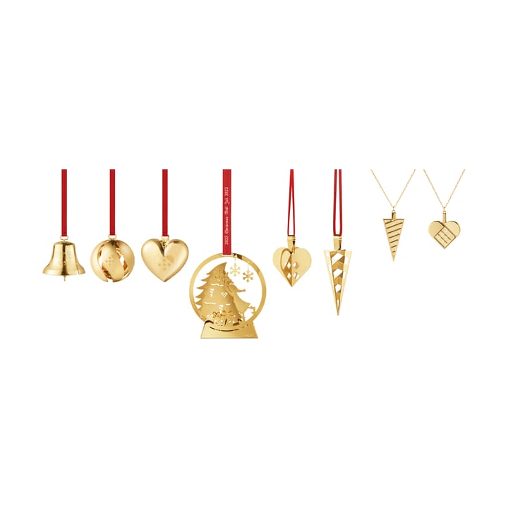 2025 års conjunto de presente 8 peças - Aço inoxidável banhado a ouro - Georg Jensen