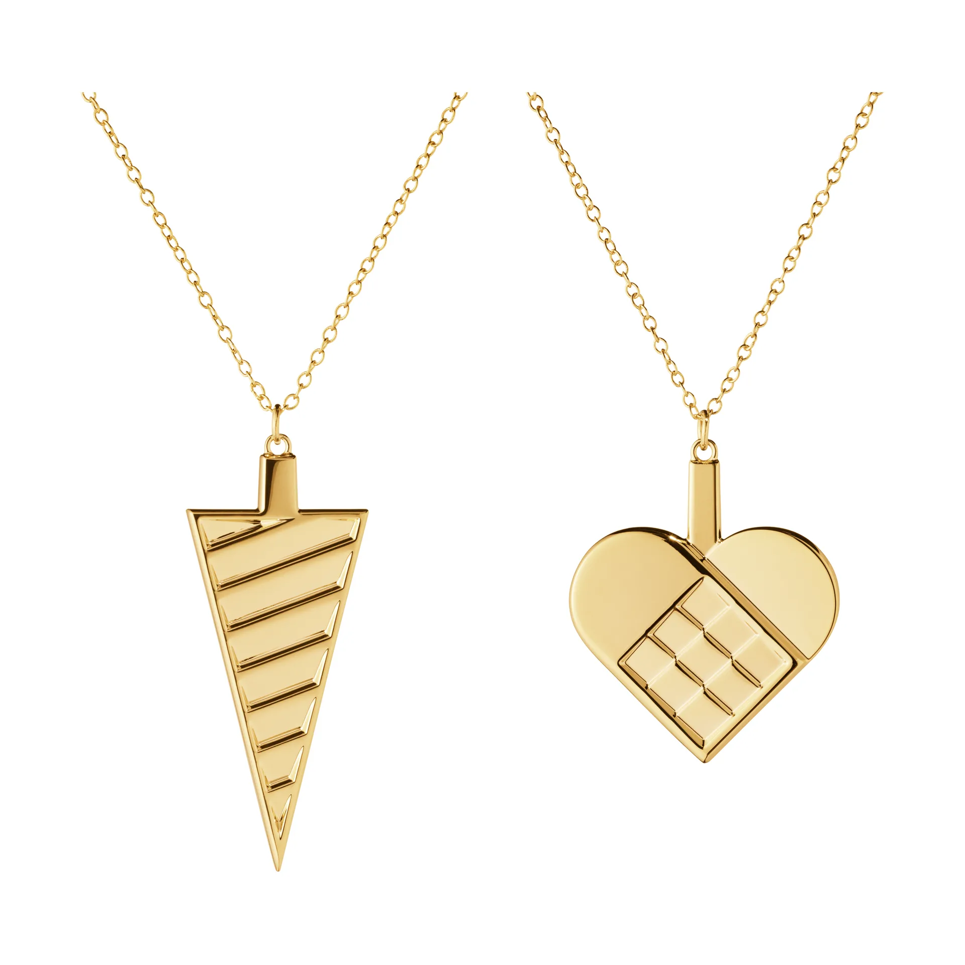 2025 års conjunto de presente de enfeites de Natal 2 peças, Liga de zinco banhada a ouro Georg Jensen