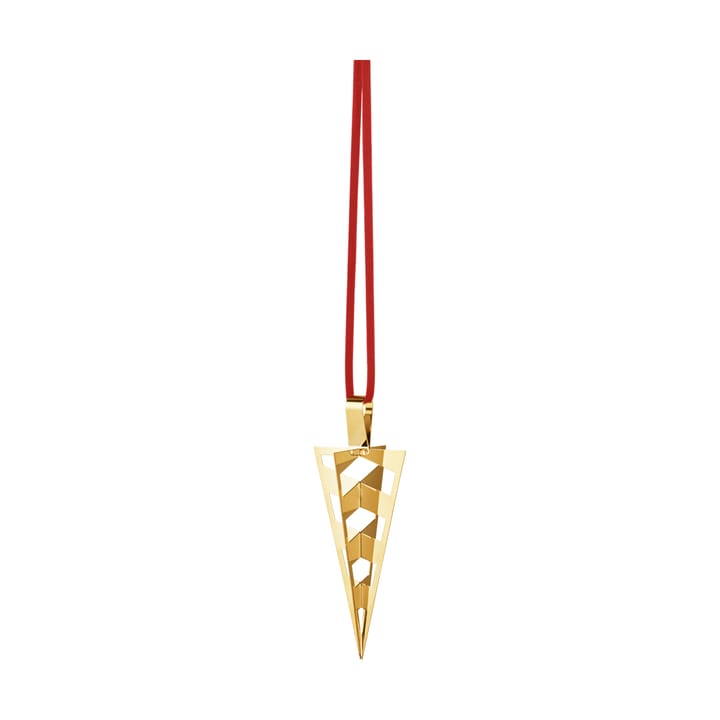 2025 års enfeite de Natal em forma de cone - Latão folheado a ouro - Georg Jensen