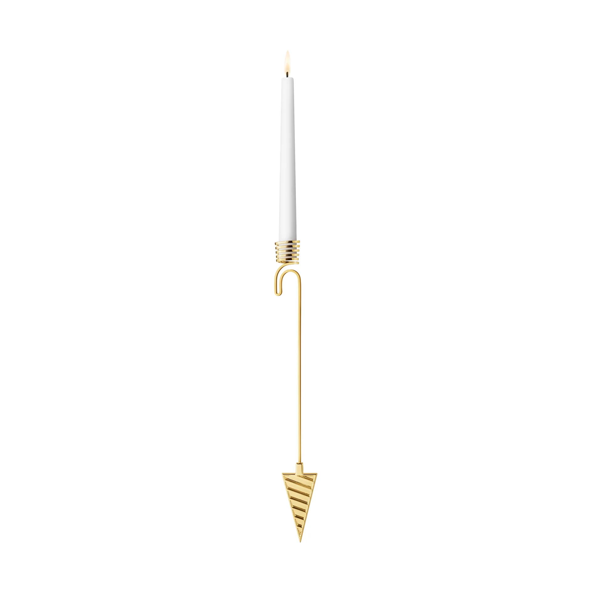 2025 års suporte em forma de cone para vela da árvore de Natal, Liga de zinco banhada a ouro Georg Jensen