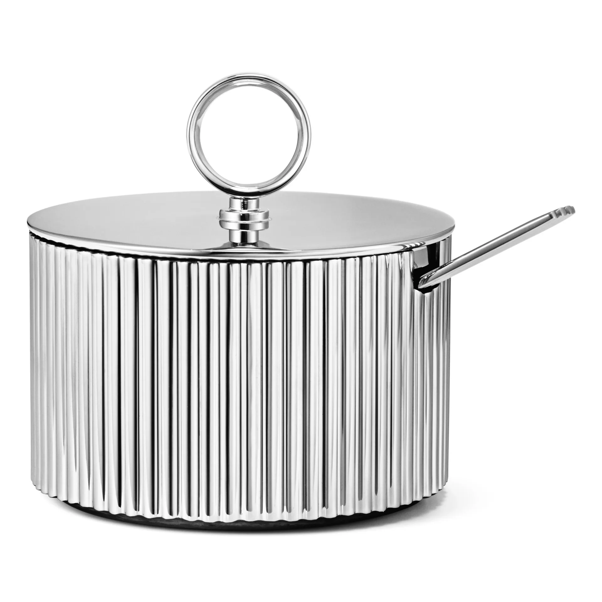 Açucareiro com colher Bernadotte, Aço inoxidável Georg Jensen